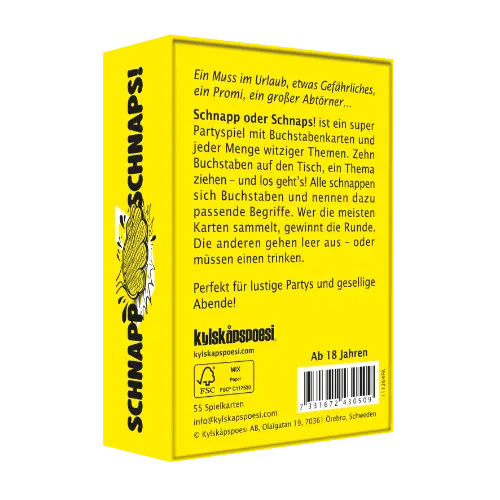 Spiel “Pocket Game Schnapp oder Schnaps” | Kylskapspoesi