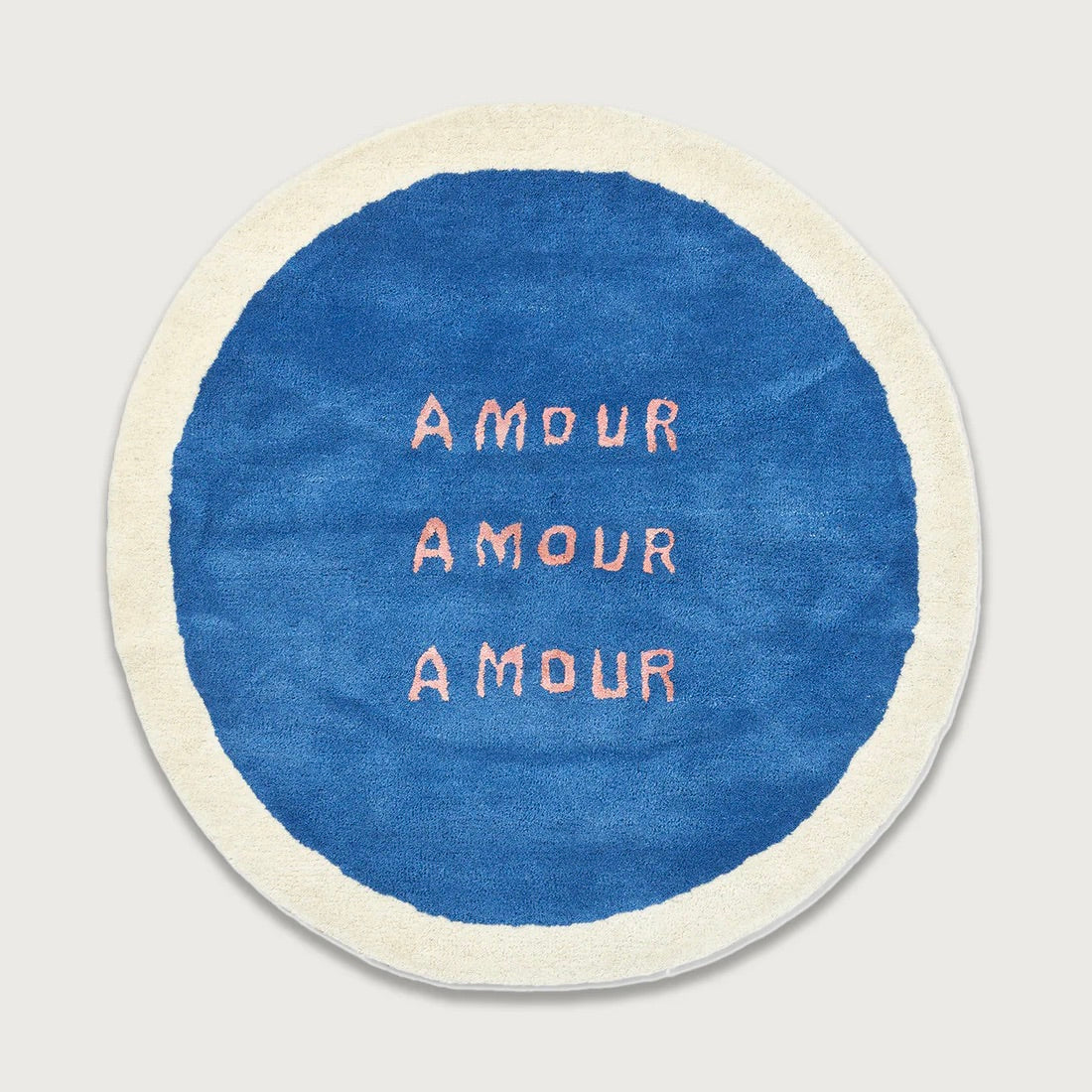 BONGUSTA Teppich „Amour Amour Amour 90 cm“ | Rund & voller Liebe | BONGUSTA