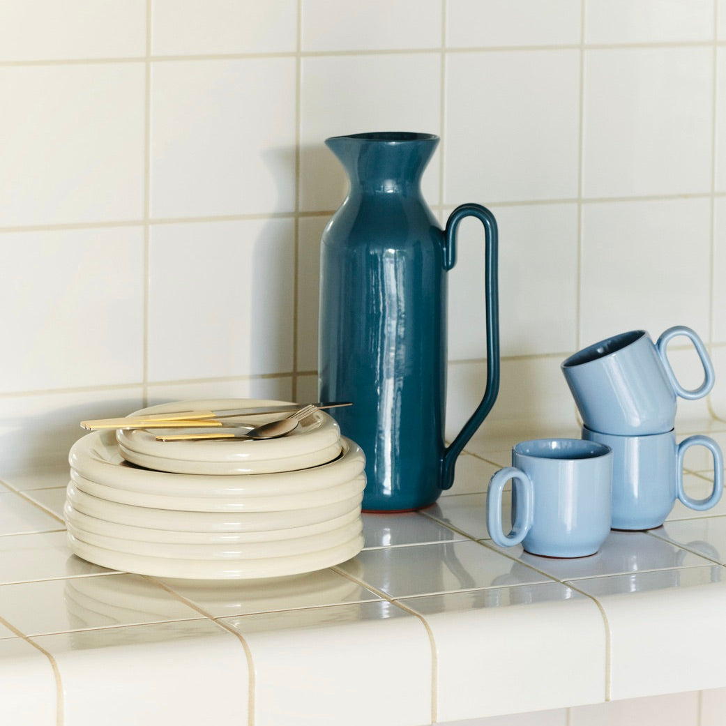 HAY Teller „Barro Plate Off-White 18 cm“ | Kleines 2er-Set | HAY