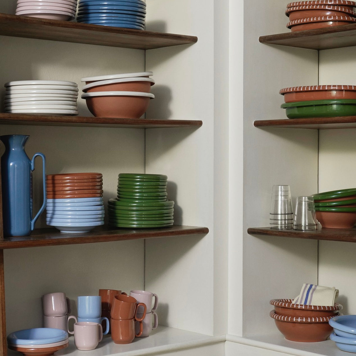 HAY Salatschale „Barro Large Natural with Stripes“ | Handgemacht & robust | HAY