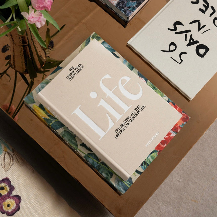 PRINTWORKS Fotoalbum "Life" (Beige) | PRINTWORKS | Album mit elegantemStoffeinband