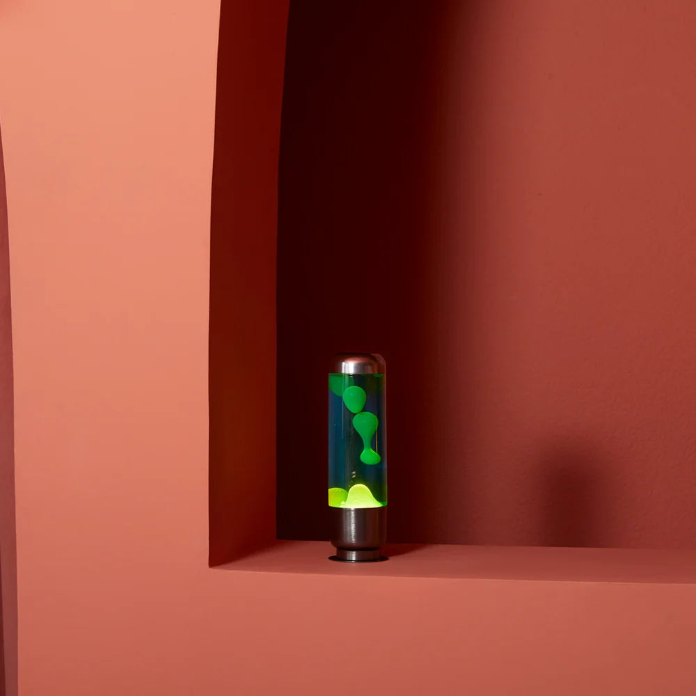 Balvi Lava Lampe “Capsule” Blue/Lime | Retro Design | Balvi