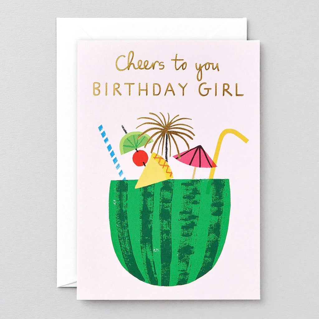 WRAP Grußkarte "Cheers Birthday Girl" von WRAP aus London | Stilvolle Geburtstagsgrüße