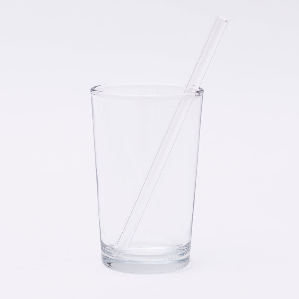 SCHEE Trinkhalm aus Glas 15cm Transparent