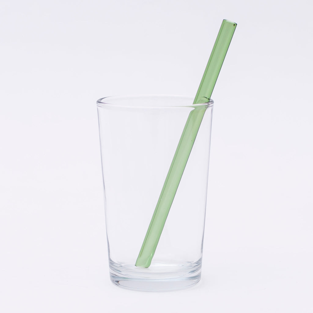 SCHEE Trinkhalm aus Glas 15cm Green
