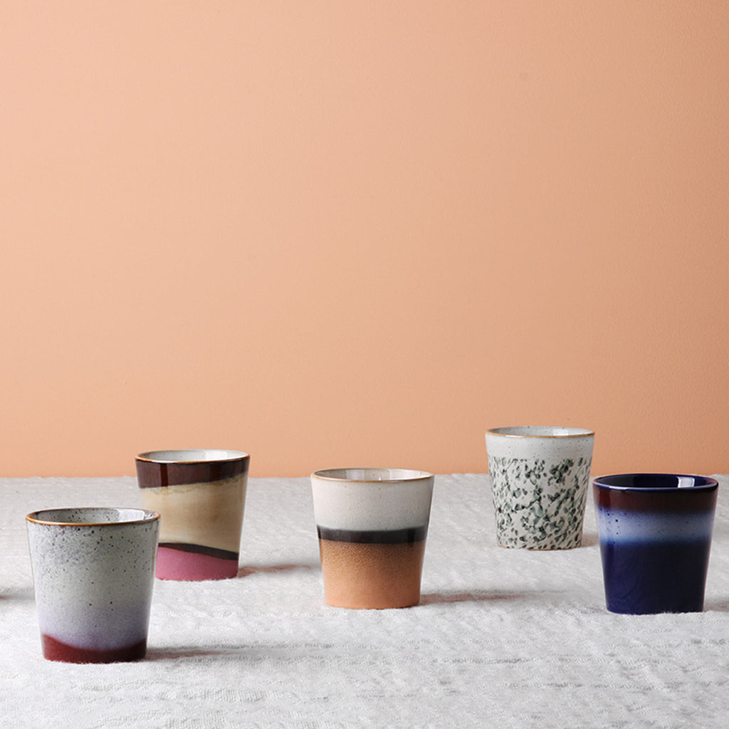HKliving Tasse HKliving "70s Ceramics Air" | 180ml Steingut-Tasse im Retro-Design