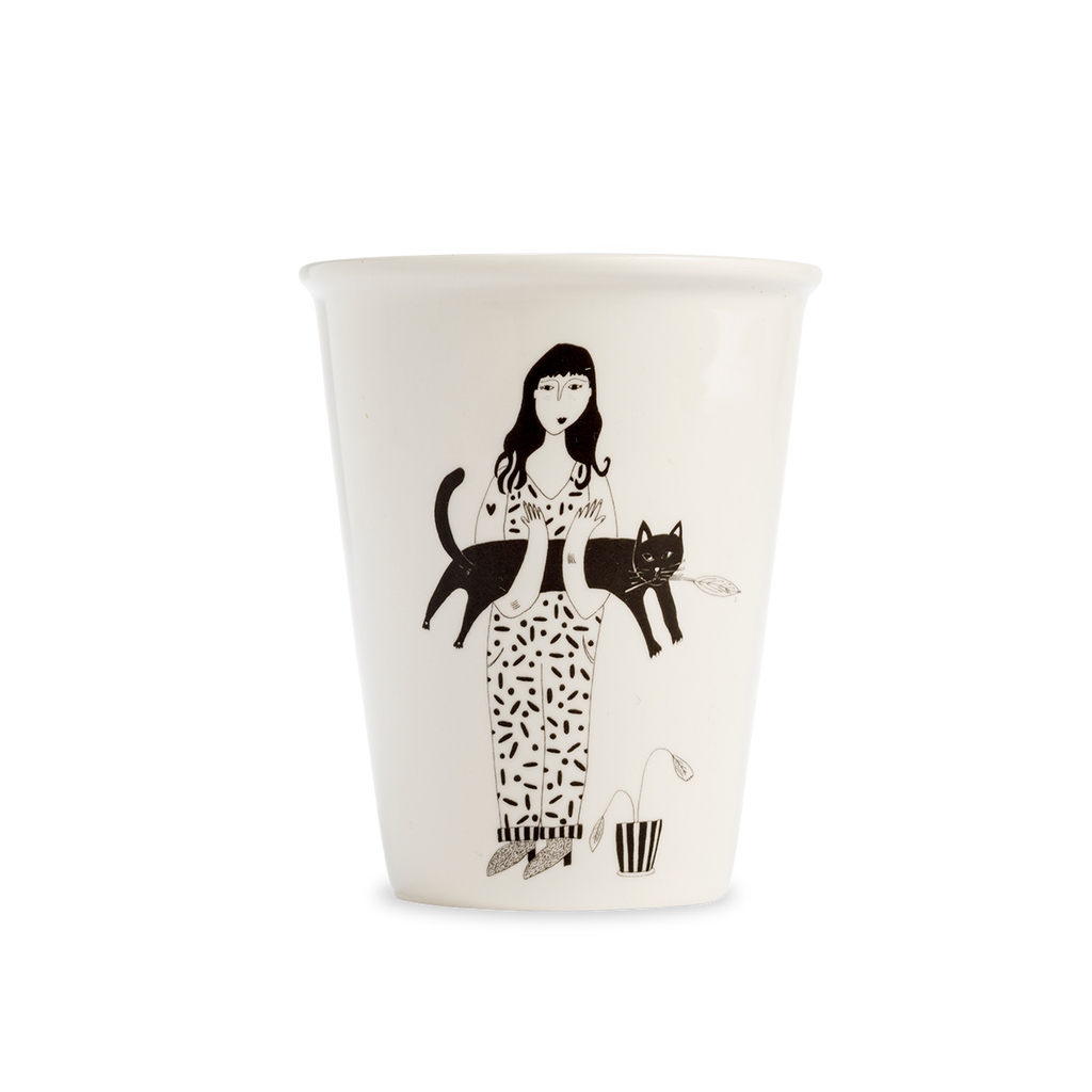 helen b Becher helen b "Black Cat" | Design Mug mit Illustrationen von Helen Blanchaert