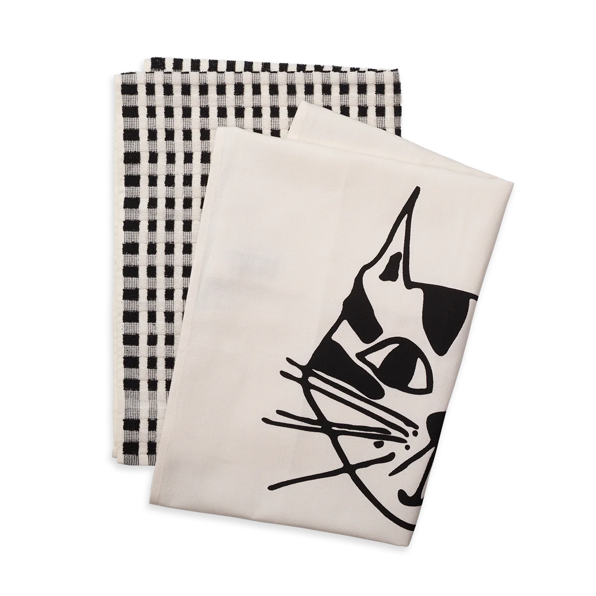 helen b Geschirrtücher “Kitty” (2er Set) | Katzen-Look für die Küche | helen b