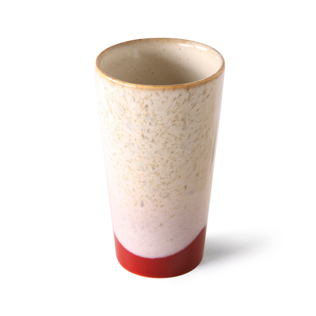 HKliving Latte Tasse HKliving "70s Ceramics Frost" | 280ml Steingut-Tasse im Retro-Design