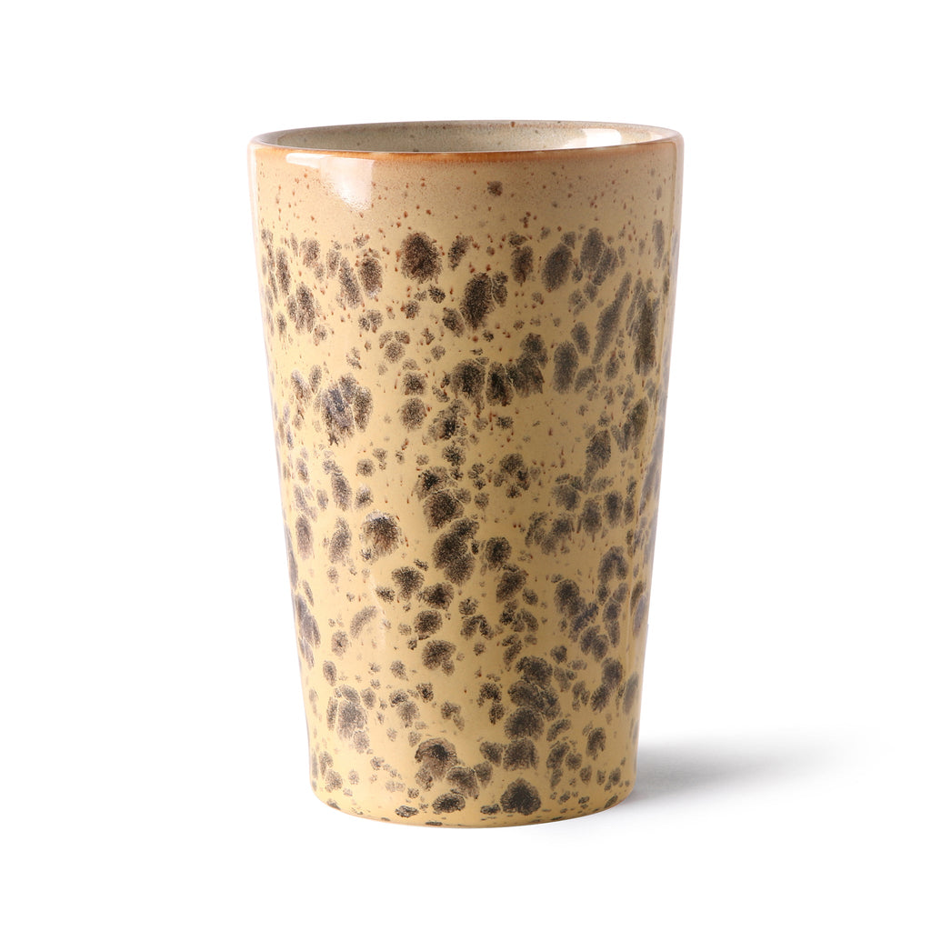 HKliving Tee Tasse HKliving "70s Ceramics Tiger" | 180ml Steingut-Tasse im Retro-Design
