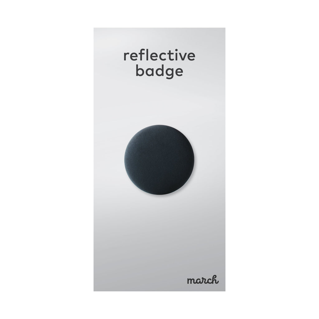 March Design Studio Reflective Badge Maxi Black