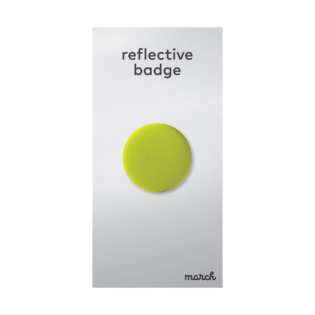 March Design Studio Reflective Badge Maxi Neon Yellow