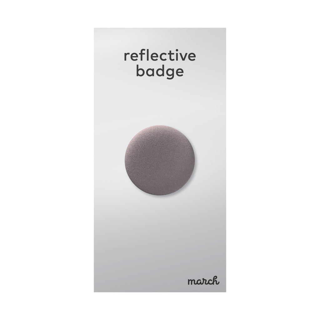 March Design Studio Reflective Badge Maxi Metallic Pink