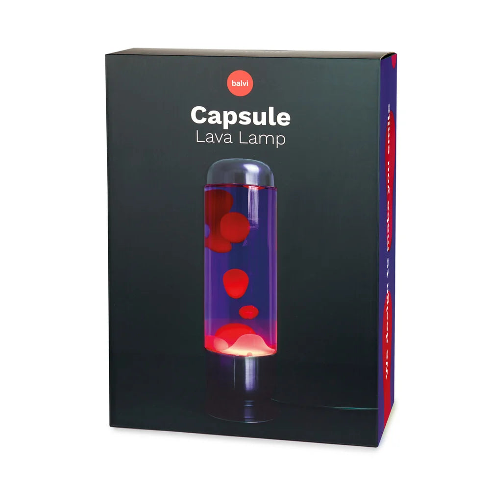 Balvi Lava Lampe “Capsule” Purple/Red | Retro Design | Balvi