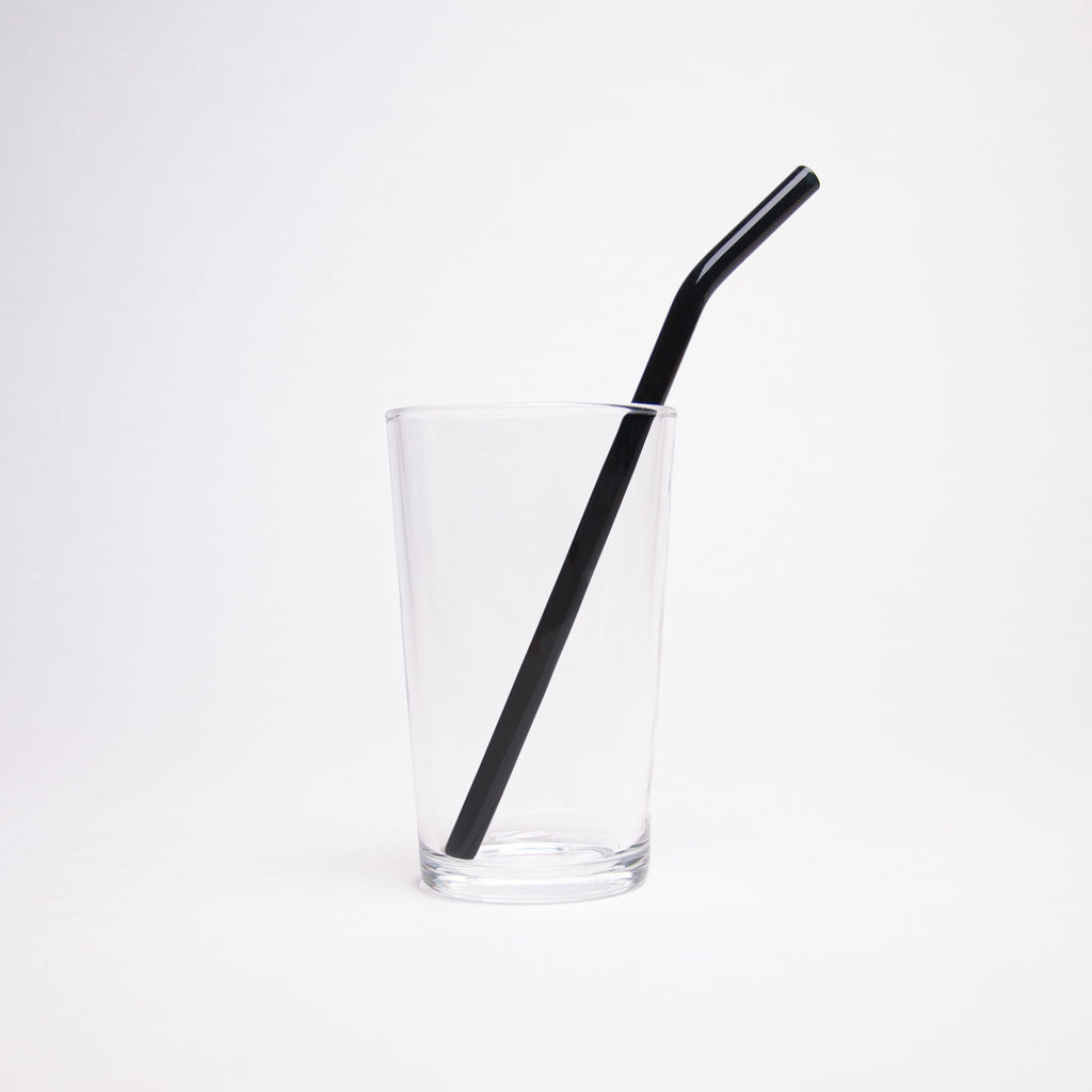 SCHEE Trinkhalm aus Glas 20cm Black
