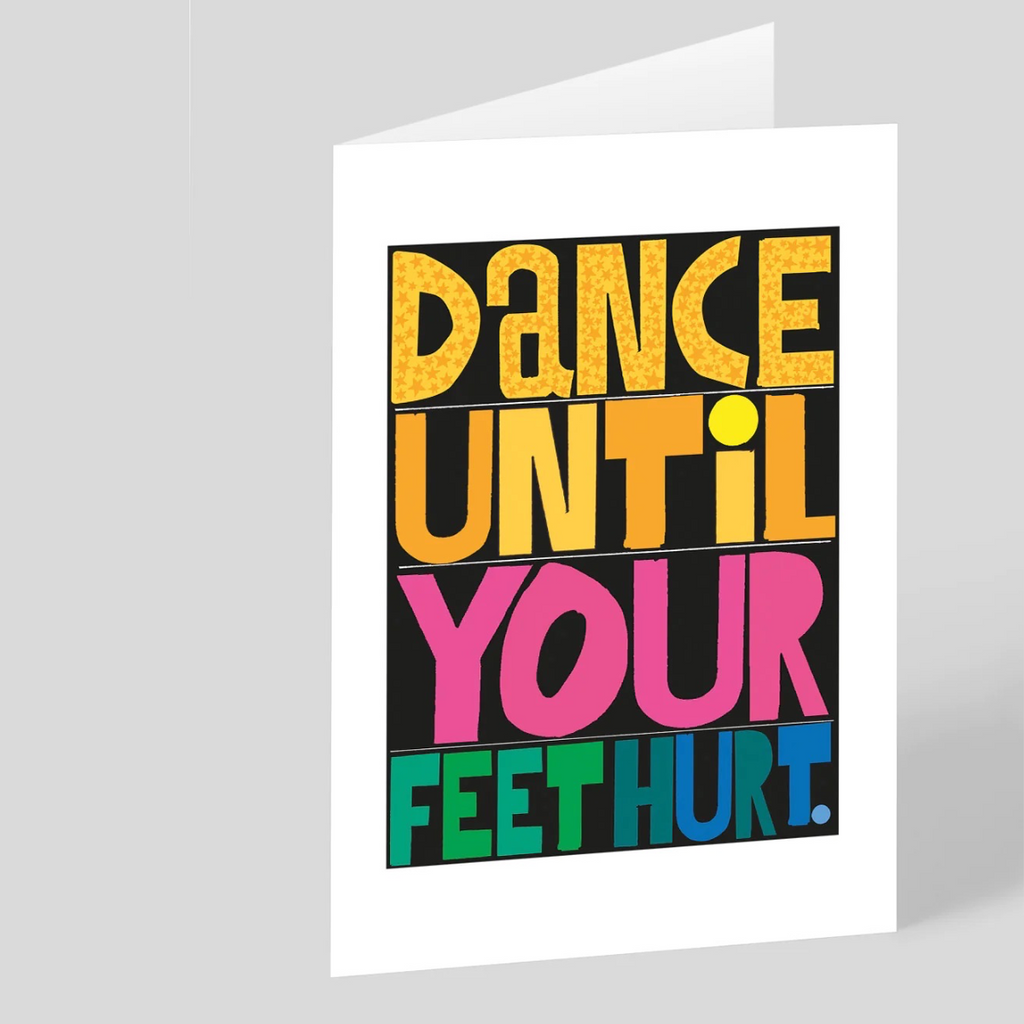 Ohh Deer Grußkarte "Dance until your feet hurt"