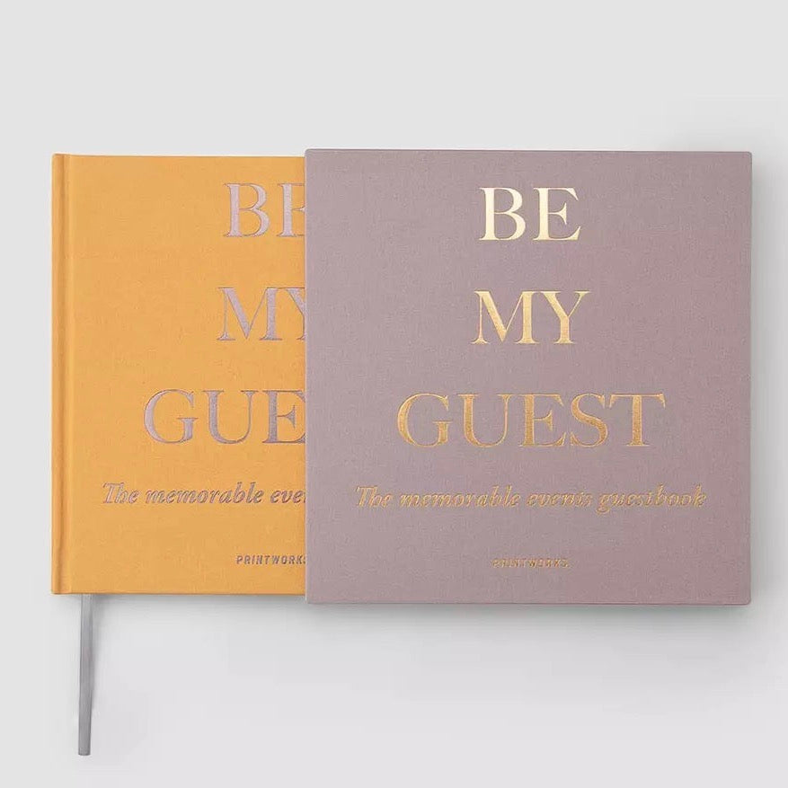 PRINTWORKS Gästebuch Printworks "Be My Guest (Beige/Yellow)" | hochwertiges Album im schönen Design in beige/gelb