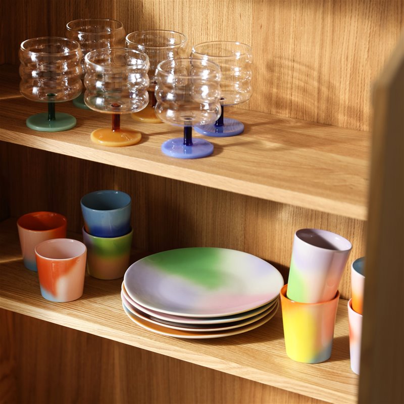 &Klevering Tasse &Klevering Hue | 4er-Set mit Farbverlauf aus Porzellan in Large