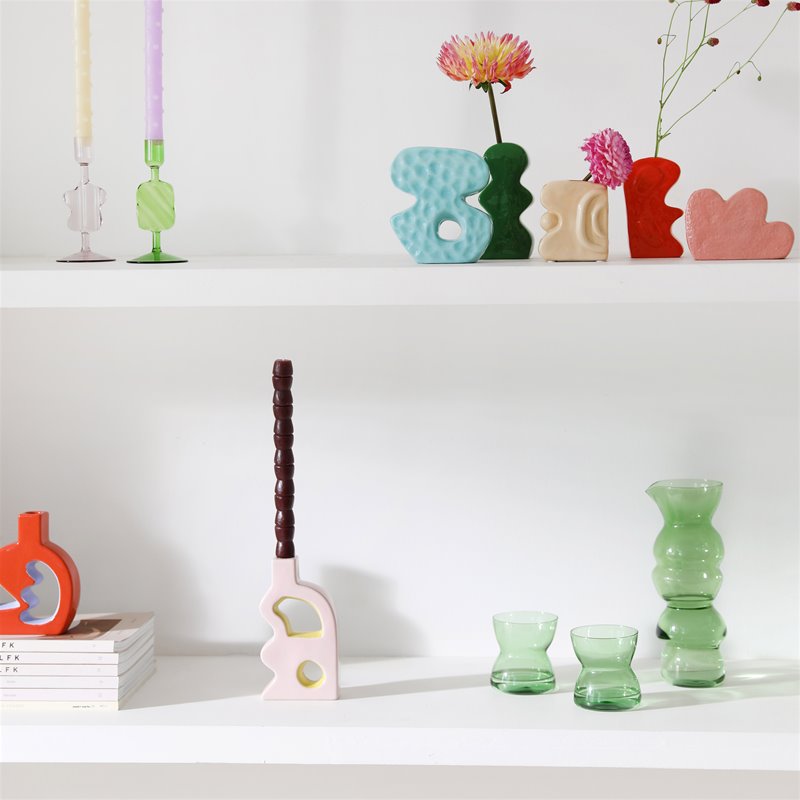 &Klevering Vase &Klevering "Clay Pink" | organisch-geformte Steingut Vase in Pink