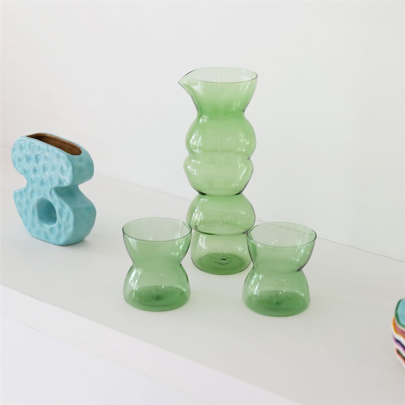 &Klevering Vase &Klevering "Clay Blue" | organisch-geformte Steingut Vase in Blau