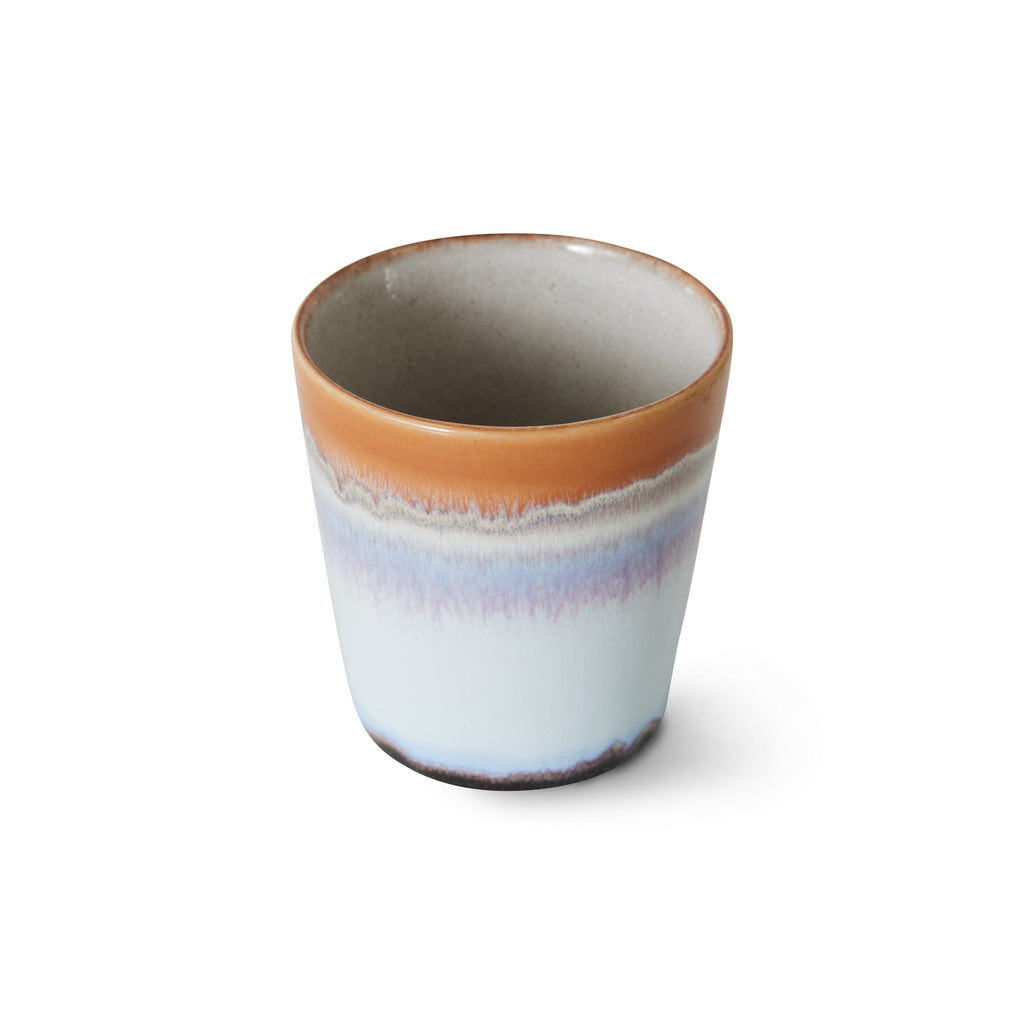 HKliving Tasse HKliving "70s Ceramics Ash" | 180ml Steingut-Tasse im Retro-Design
