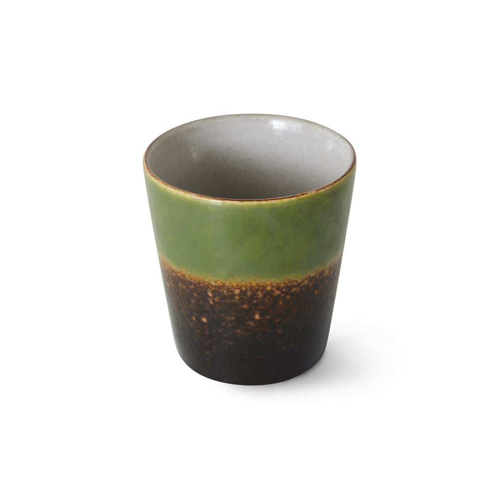 HKliving Tasse HKliving "70s Ceramics Algae" | 180ml Steingut-Tasse im Retro-Design