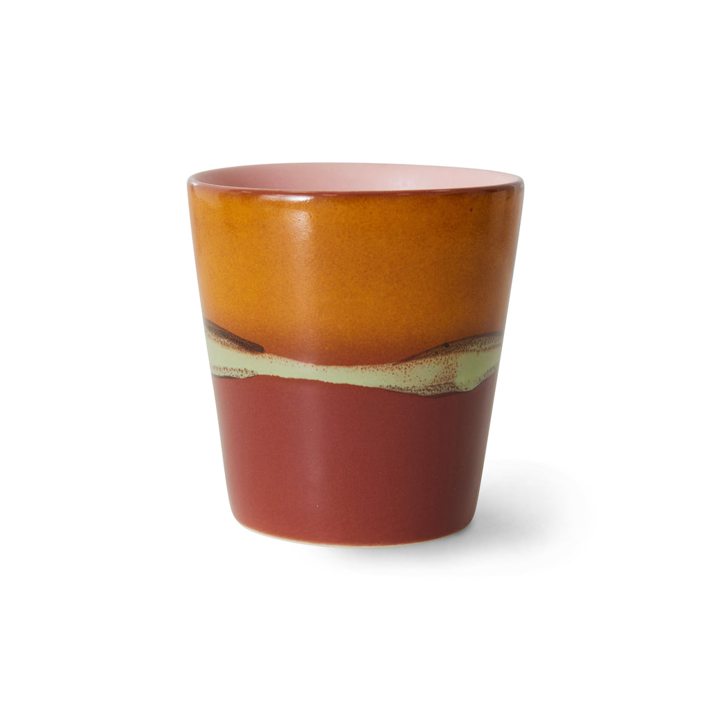 HKliving Tasse HKliving "70s Ceramics Clay" | 180ml Steingut-Tasse im Retro-Design