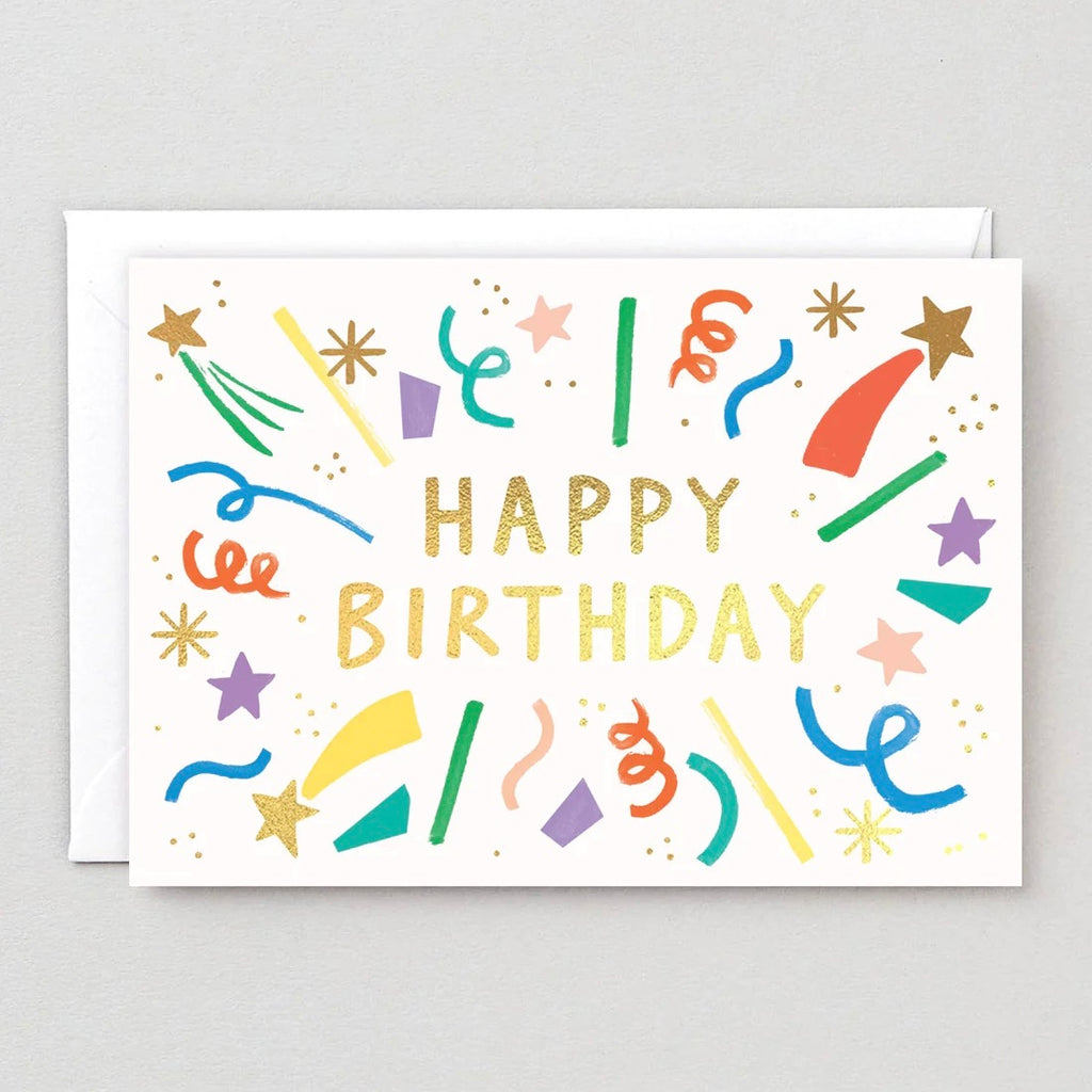 WRAP Grußkarte "Happy Birthday Burst" von WRAP aus London | Knallige Geburtstagsfreude in jedem Detail