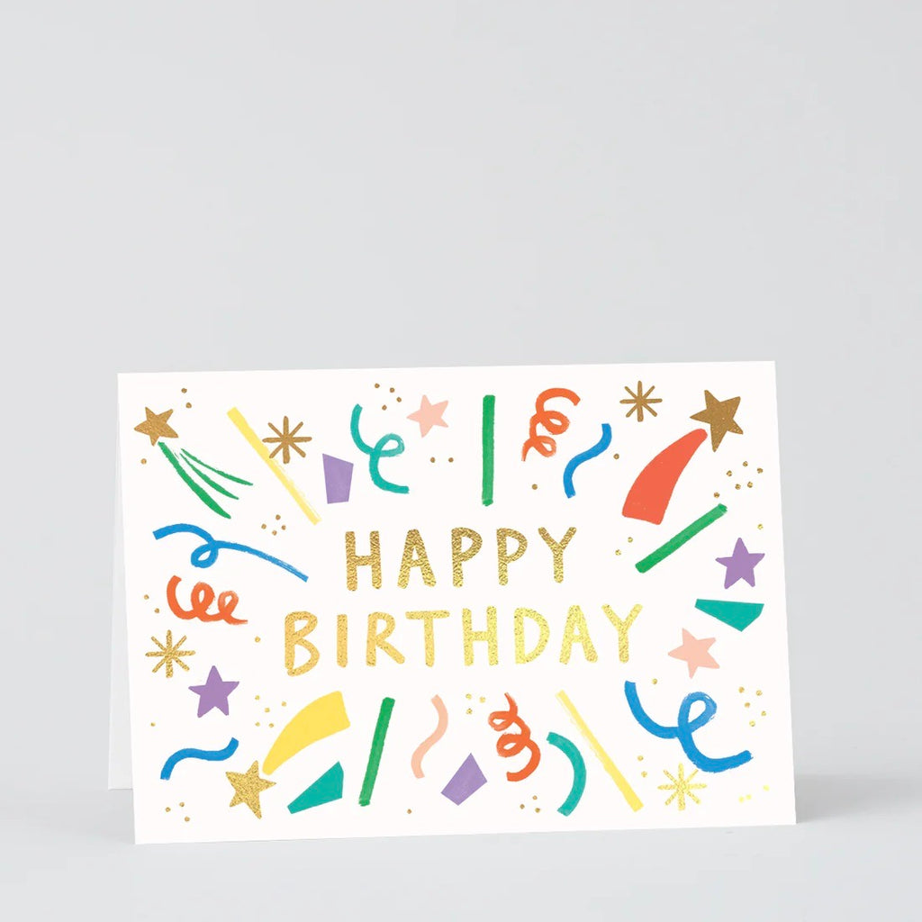 WRAP Grußkarte "Happy Birthday Burst" von WRAP aus London | Knallige Geburtstagsfreude in jedem Detail