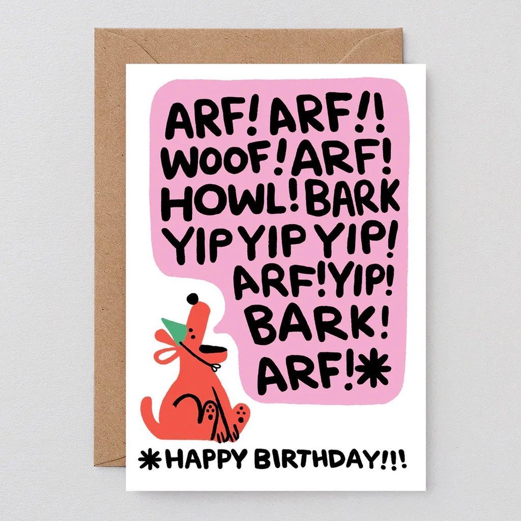 WRAP Grußkarte "Birthday Bark" von WRAP aus London | Wuffige Geburtstagsgrüße für Hundeliebhaber