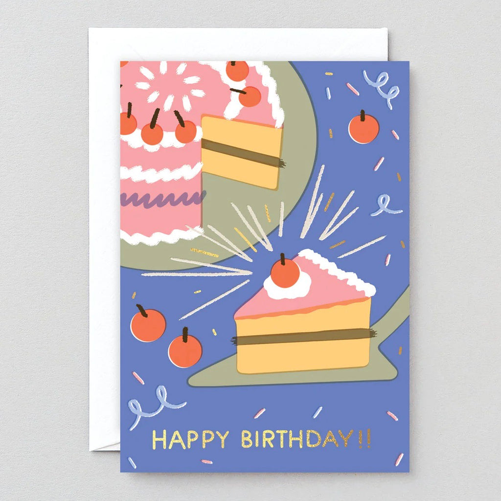 WRAP Grußkarte "Birthday Slice" von WRAP aus London | Ein Stück Geburtstagsgenuss