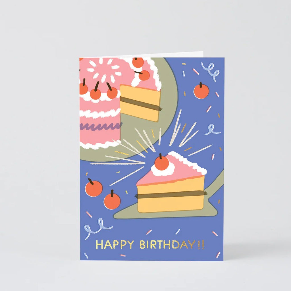WRAP Grußkarte "Birthday Slice" von WRAP aus London | Ein Stück Geburtstagsgenuss