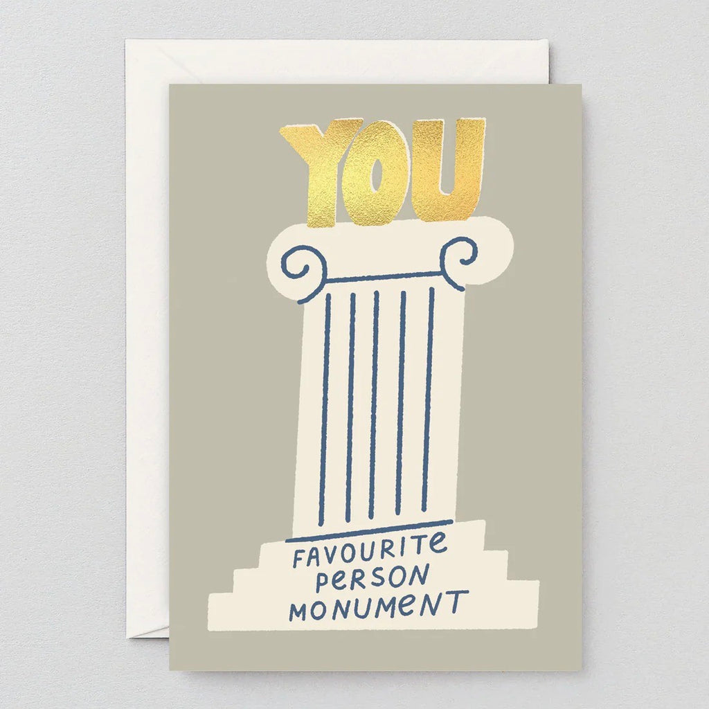 WRAP Grußkarte "Favorite Person Monument" von WRAP aus London | Eine Hommage an deine Lieblingsperson