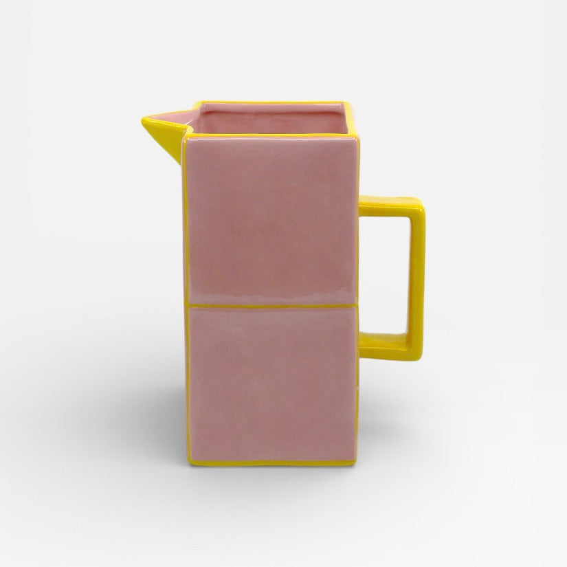 Table Machine Kanne “Tile” Pink & Yellow | Grafisches Design | Table Machine