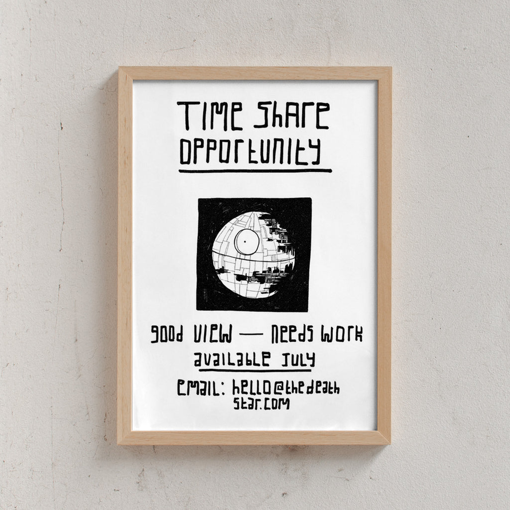 HAPPY HOUR PRINTS Death Star Timeshare (Din A3) natur