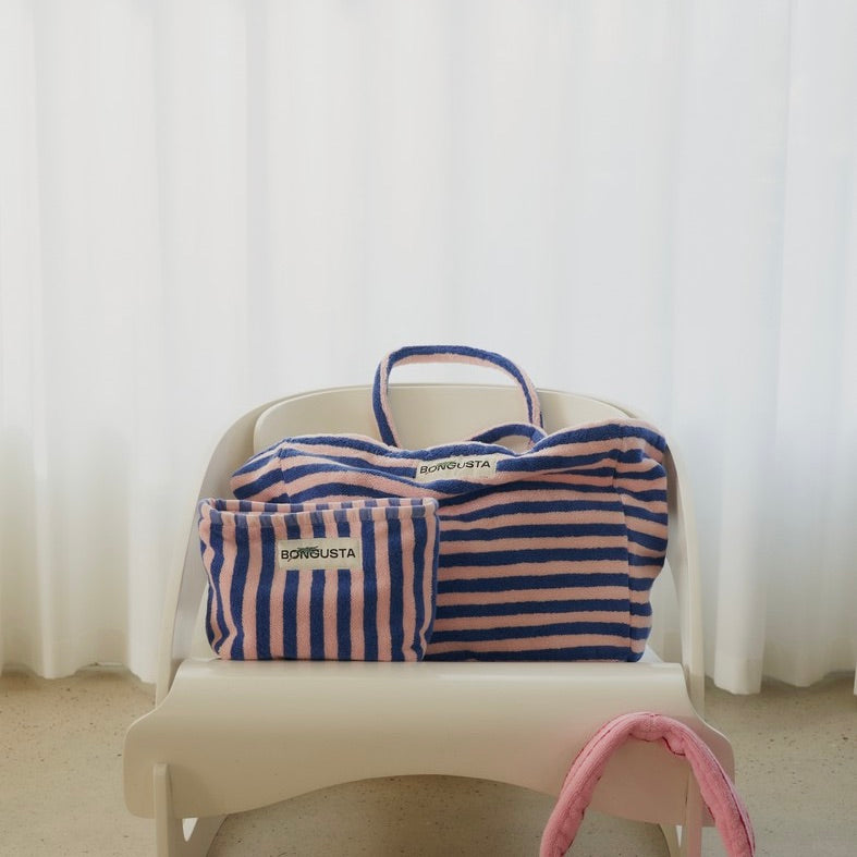 BONGUSTA Kulturbeutel „Naram Dazzling Blue & Rose“ | Blau-Rosa-Kombi | Bongusta