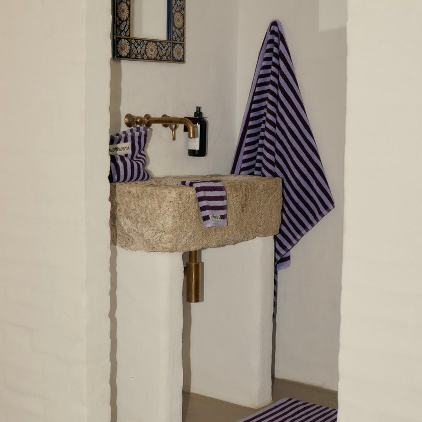 BONGUSTA Gästehandtuch „Wine & Lavender Blue“ | 30 × 50 cm | Bongusta