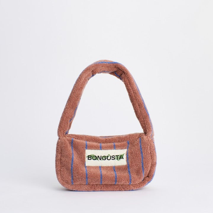 BONGUSTA Tasche „Naram Mini Bag Camel & Ultramarine“ | Erdton trifft Blau | Bongusta
