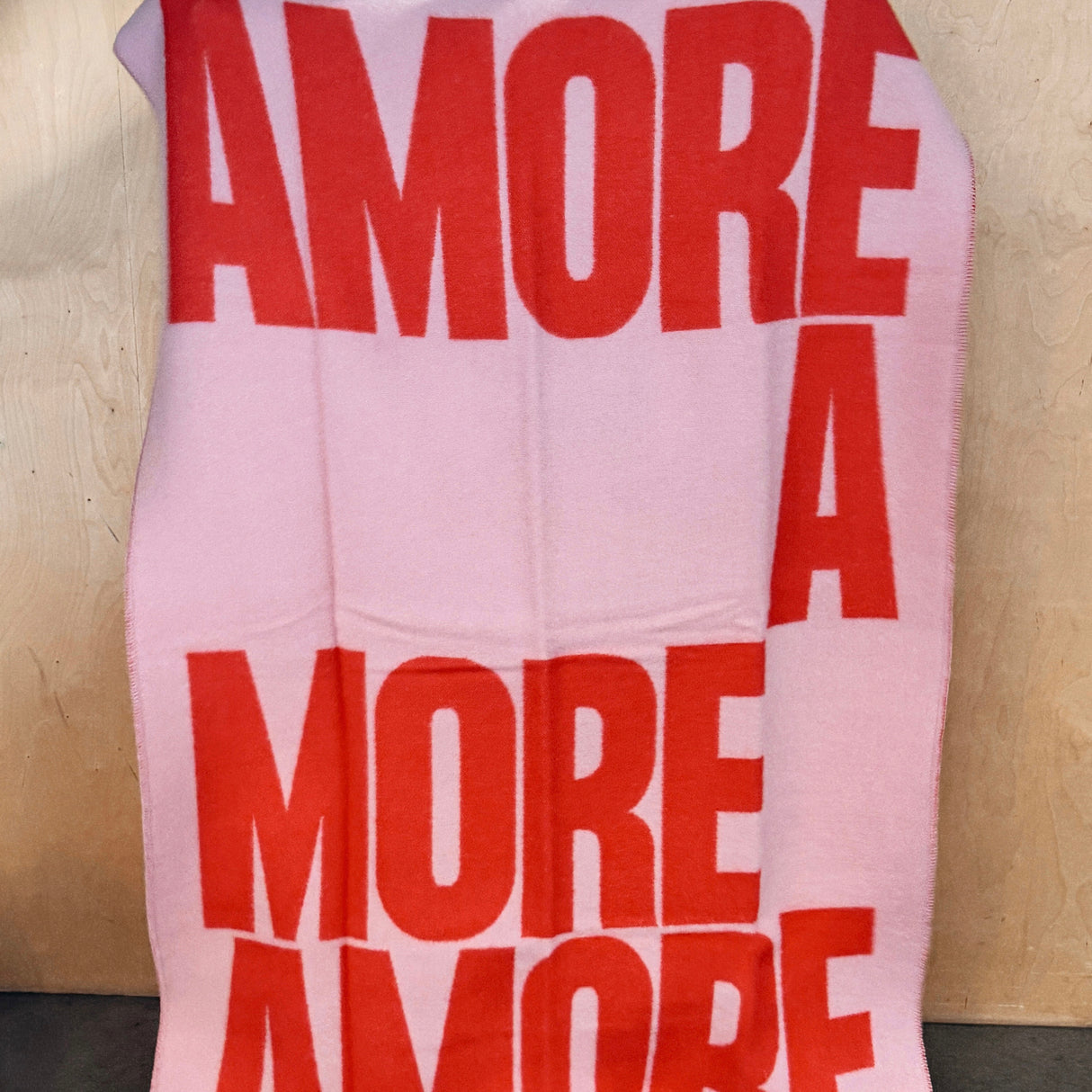 navucko Decke “Amore” Rosa/Rot 130 x 200 cm | 100% Wolle | navucko