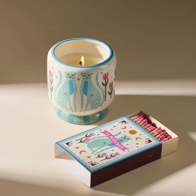 Designworks Ink Streichhölzer “Adopo Blue Cheetahs” 75er-Set | Paddywax