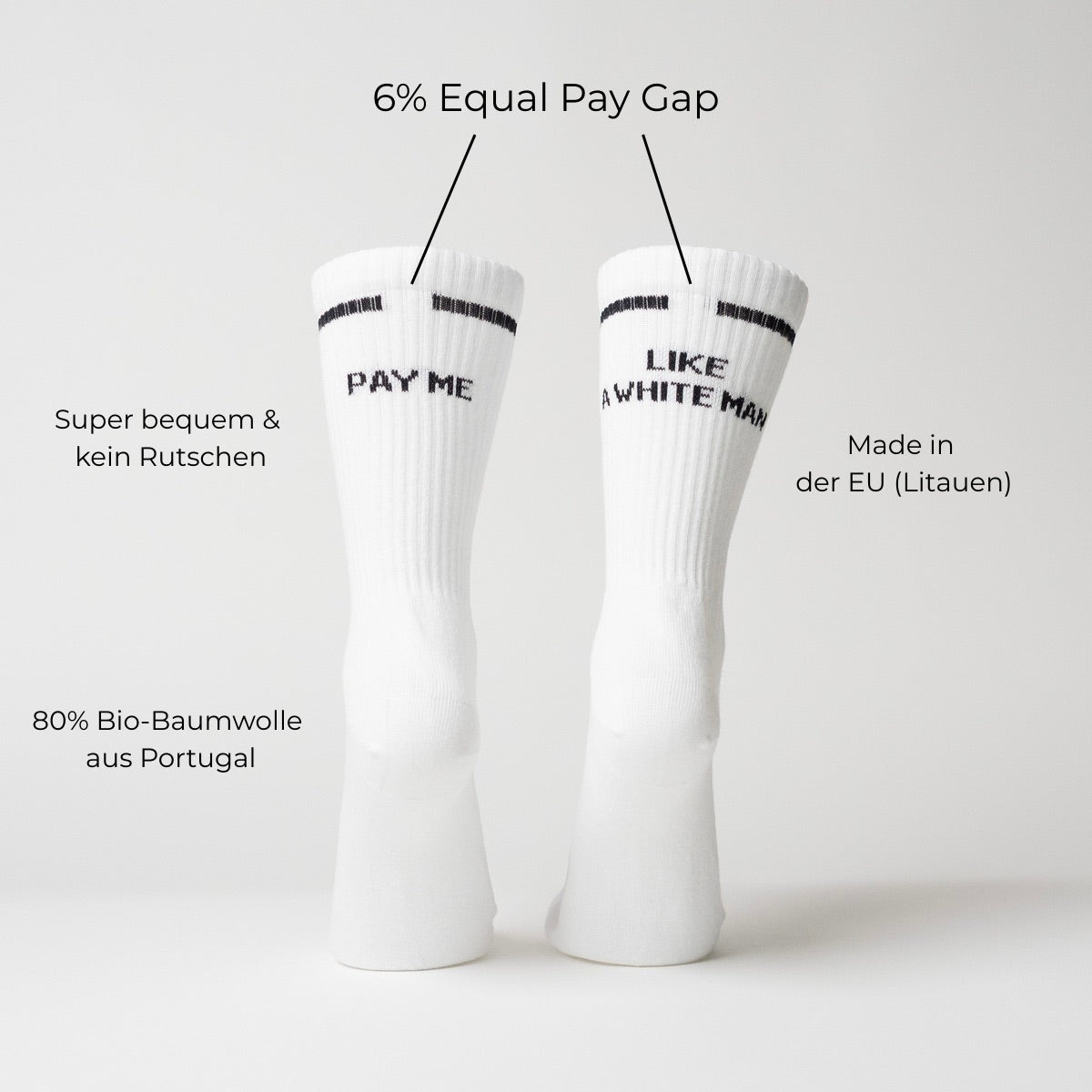 arrel Socken “Pay Me Like a White Man” | Coole Statement Socken | arrel