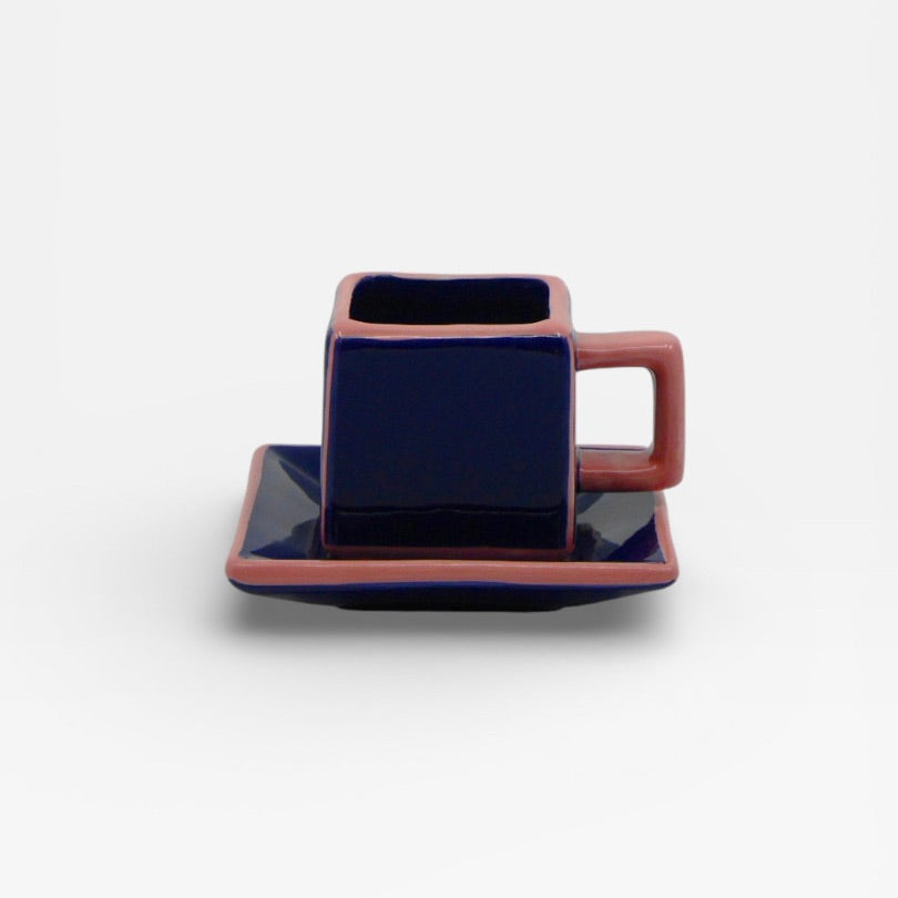 Table Machine Tassen “Coffee Cup Tile” 2 Stk. Blue & Pink | 2er-Set | Table Machine