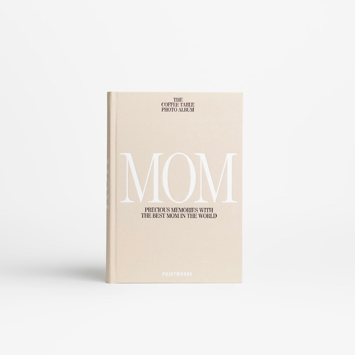 PRINTWORKS Fotobuch “Mom” Beige | Erinnerungsbuch für Mama | PRINTWORKS