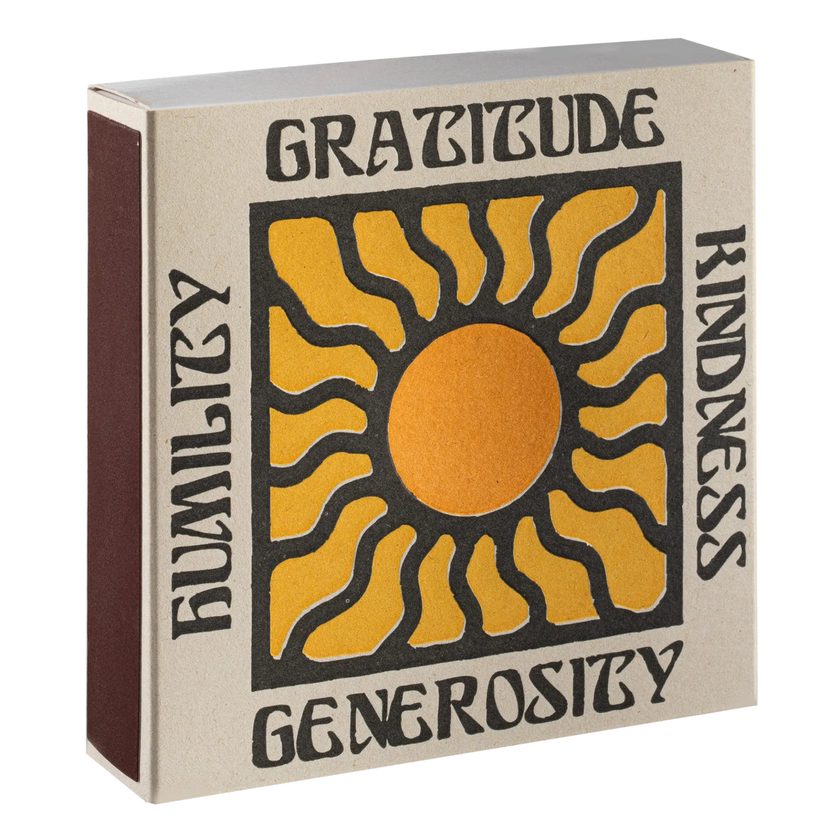 Archivist Lange Streichhölzer „Gratitude and Kindness“ | in Square Matchbox | Archivist
