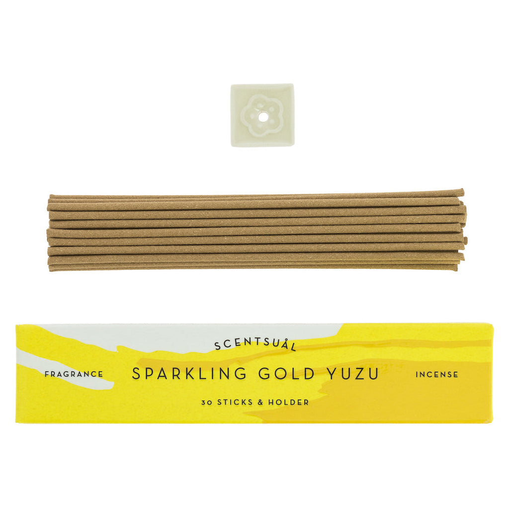 Nippon Kodo Räucherstäbe Scentsual Incense inkl. Halterung Sparkling Gold Yuzu