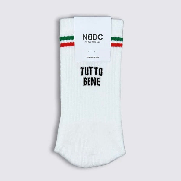 NO BAD DAYS CLUB Socken “Tutto Bene Italia, Blue & Rosso” | 3er-Set Italien Flair | NO BAD DAYS CLUB