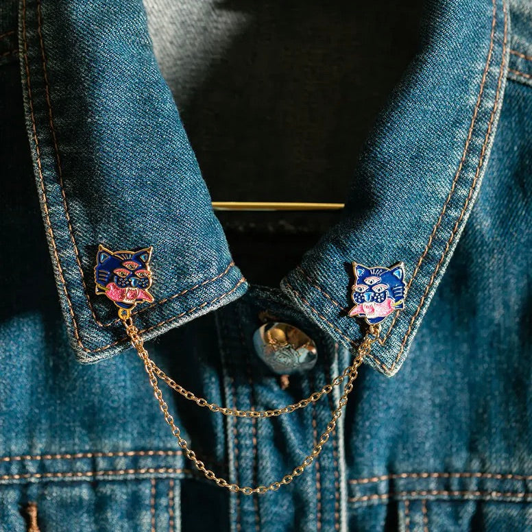 ALL THE WAYS TO SAY Pin “Duo Tiger Chain” | Wildes Duo mit Ketten-Detail | ALL THE WAYS TO SAY