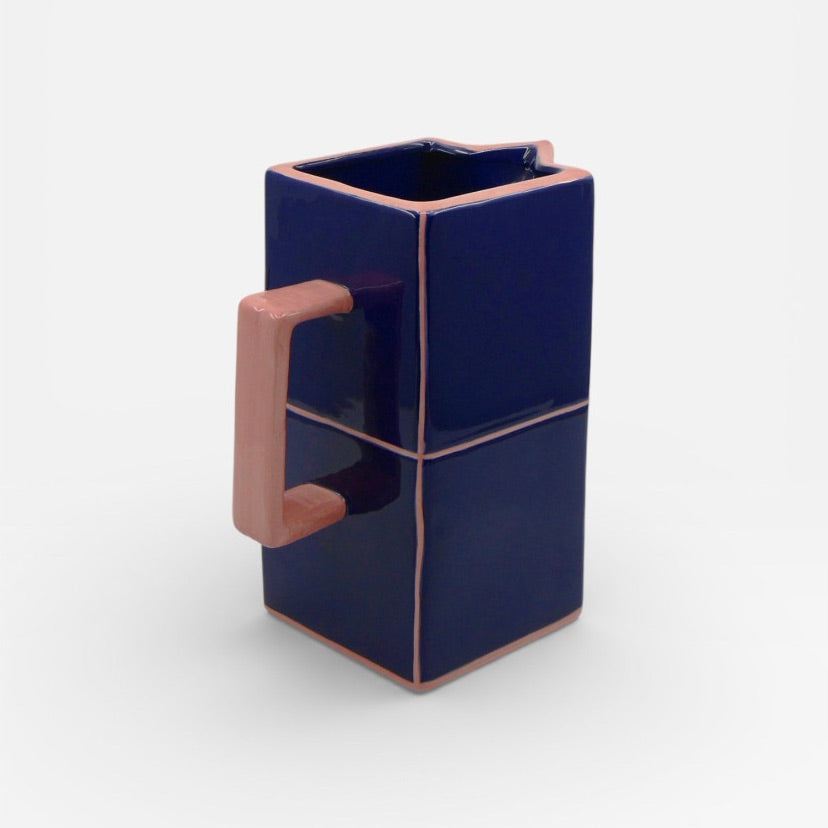 Table Machine Kanne “Tile” Blue & Pink | Farbintensives Muster | Table Machine
