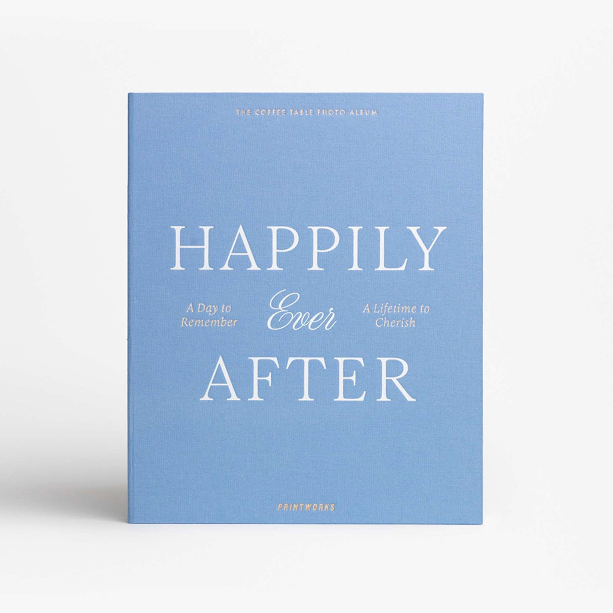 PRINTWORKS Fotoalbum “Happily Ever After” Blue | Hochzeitsalbum | PRINTWORKS