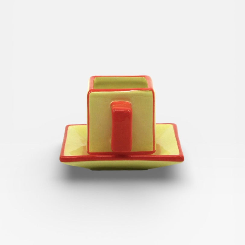 Table Machine Tassen “Coffee Cup Tile” 2 Stk. Yellow & Orange | 2er-Set | Table Machine